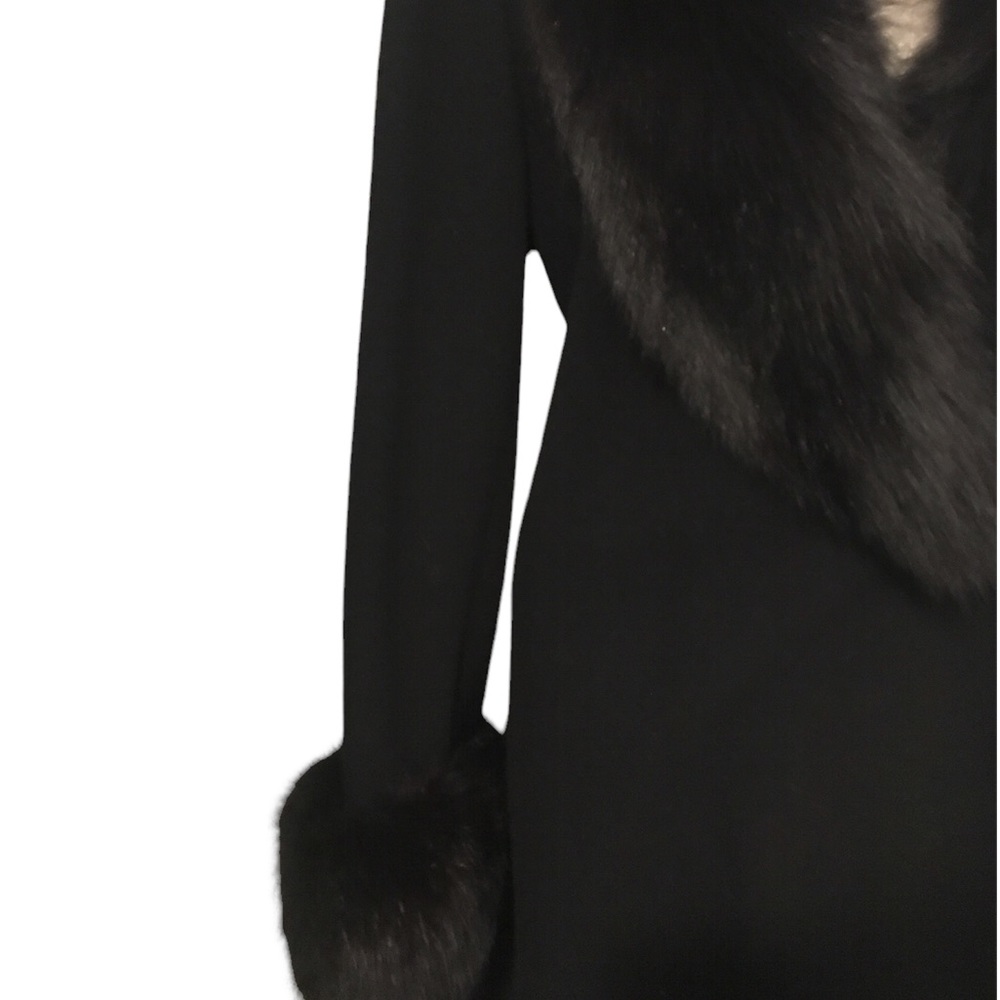 Coat Marvin Richards 100% Lambswool Winter Coat Black Size 14 Women